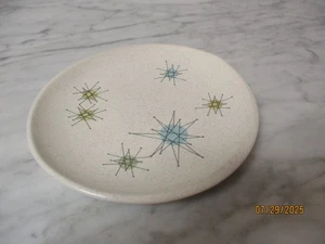 Piatto pane e burro vintage Franciscan Atomic Starburst forma ovoidale anni 50 - Foto 1 di 5