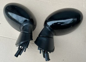 BMW MINI ONE COOPER S PAIR DOOR WING MIRRORS BLACK CAPS R50 R52 R53 2001-2006 - Picture 1 of 4