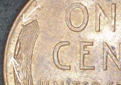 1958 D Retained Cud Die Chip Lincoln Wheat Cent - Image 1 of 4