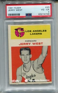 Tarjeta de novato Fleer Jerry West 1961 graduada PSA 4 baloncesto #43 radiocontrol - Imagen 1 de 6