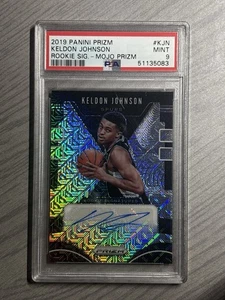 2019 Panini Mojo Prizm Keldon Johnson Spurs RC Rookie AUTO /25 PSA 9 MINT - Picture 1 of 2