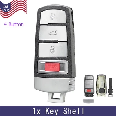Para Volkswagen VW Passat CC 4 Botones Control Remoto Coche Llavero Carcasa Estuche NBG009066T Foto 1 de 4