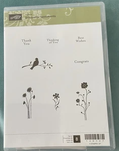 Stampin’ Up! Silhouette Sentiments ~ Gummistempelset ~ Neu - Vogel - Natur - Bild 1 von 3