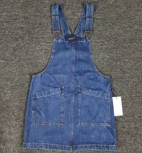 Forever 21 Overalls Womens Medium Blue Cotton Denim Front Pocket Adjustable - Picture 1 of 11