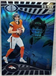 Camiseta deportiva Panini Illusions 2024 número - Bo Nix #22 RC trofeo azul claro 205/249 - Imagen 1 de 12