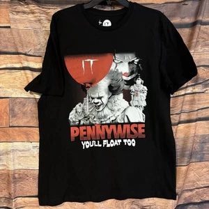 Pennywise IT Clown "You'll Float Too" Horrorfilm Halloween Grafik T-Shirt L - Bild 1 von 6