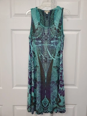 Vestido sin mangas/sol adornado World Unity talla M mezcla de poliéster sin mangas elástico Foto 1 de 4