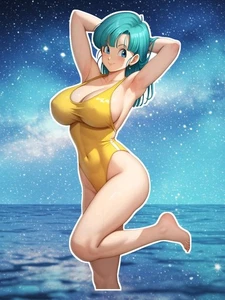 Anime Waifu Dragon Ball Z Bulma 6" Vinyl-Aufkleber - Bild 1 von 1
