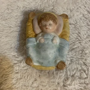 Homco Nativity Baby Jesus Replacement Figurine Home Interiors 5602 VTG - Foto 1 di 6