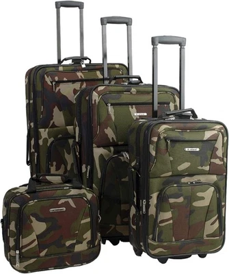 Rockland Journey Softside Upright 4-Piece Set (14/19/24/28), Camouflage  - Image 1 of 4