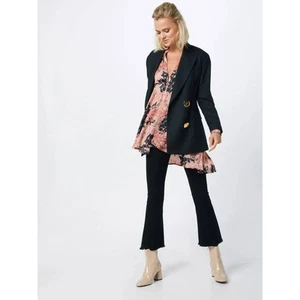 Free People Tunika Top schwarz Field of Butterflies M - Bild 1 von 9