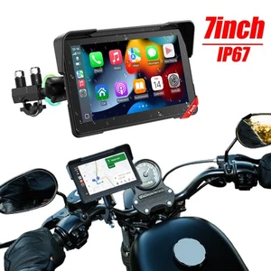 Lamtto 7" Portable Carplay Wireless Android Auto Motorrad GPS Navigation MP5 - Bild 1 von 9
