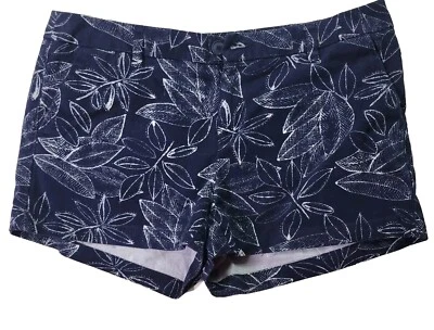 Pantalones Cortos Merona Para Mujer Talla 8 Azul Diseño Floral Ligeros  Foto 1 de 4