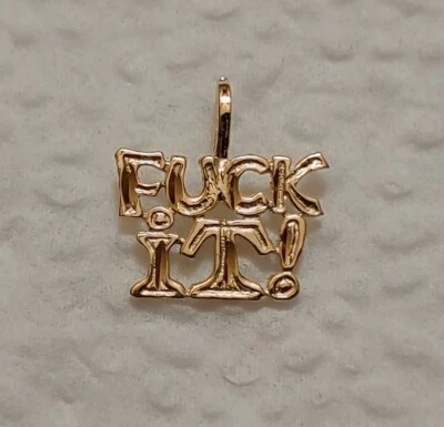 Nuevo colgante Fuck-It de oro amarillo de 14k  Foto 1 de 3