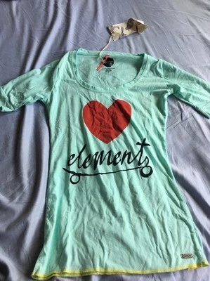 New Women's Element Organic T-shirt, Blue Green Size S - Image 1 of 4