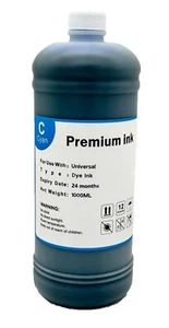 Premium Cyan DYE PRINTER REFILL INK FOR HP INKJET PRINTERS Non OEM Ink - Picture 1 of 5