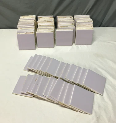 100件复古陶瓷STYLON美国制造薰衣草浴室瓷砖4x4旧836-25B — 第 1/4 张图片