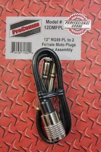 Adaptador de cable de conexión de antena Procomm 12DMFPL 1 pie PL259 macho a 2 hembra Motorola - Imagen 1 de 5