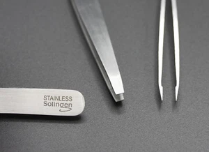 Pinzette gerade 10 cm Solingen Germany Rostfrei Edelstahl Zupfpinzette Stainless - Bild 1 von 4