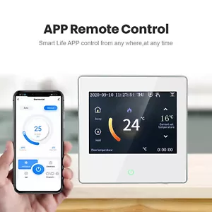 WiFi Smart Thermostat with Celsius/Fahrenheit LED Touch Screen Work with Alexa - Picture 1 of 12