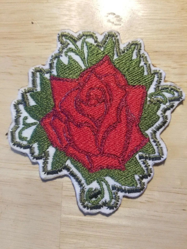 Rose - Single Bloom - Iron On/Sew On Patch    10181 - Image 1 of 1