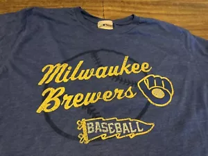 Maglietta Milwaukee Brewers MLB merce originale blu medio - Foto 1 di 6