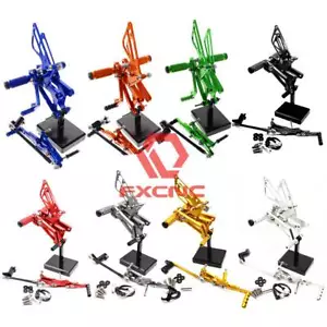 FXCNC Adjust Footpegs Rearsets Foot Rest Pegs For DAYTONA 675R 2006-2012 2011 10 - Picture 1 of 17