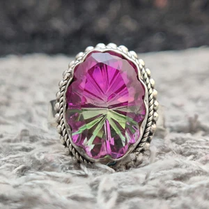 Multi Tourmaline Sterling Silver Gamestone Handmade  Mother's Day GiftRing VV-61 - Picture 1 of 5