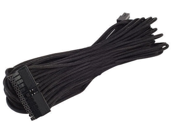 Silverstone 550mm Individually Black Sleeved 24pin (20+4) Ext Cable (PP06B-MB55) - Image 1 of 1
