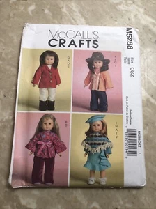 McCall's Crafts M5288 Schnittmuster 18 Zoll Puppen 16 Kleidung Zubehör Neu ungeschnitten - Bild 1 von 5