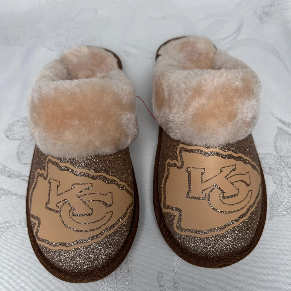 Zapatillas Foco NFL Kansas City Cobre Brillo Forradas Talla Pequeña 5-6 Foto 1 de 4