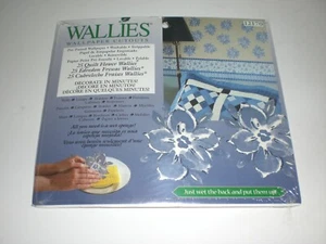 WALLIES WALLPAPER CUTOUTS " QUILT FLOWERS " PACK WITH 25 CUTOUTS - Picture 1 of 6