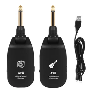 Audio Transmitter Receiver 600mAh Electric Guitar Wireless System 6.35mm Plug - Zdjęcie 1 z 11