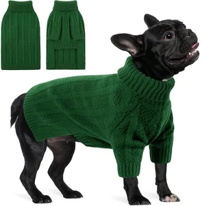 Maglione per Cane Lavorato a Maglia Verde-M - Imagen 1 de 7