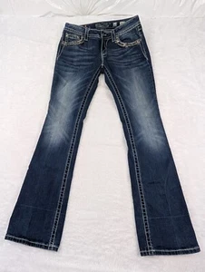Miss Me Signature Boot Jeans Women Size 31x33 JP5997B Studded Denim Bling - Picture 1 of 14