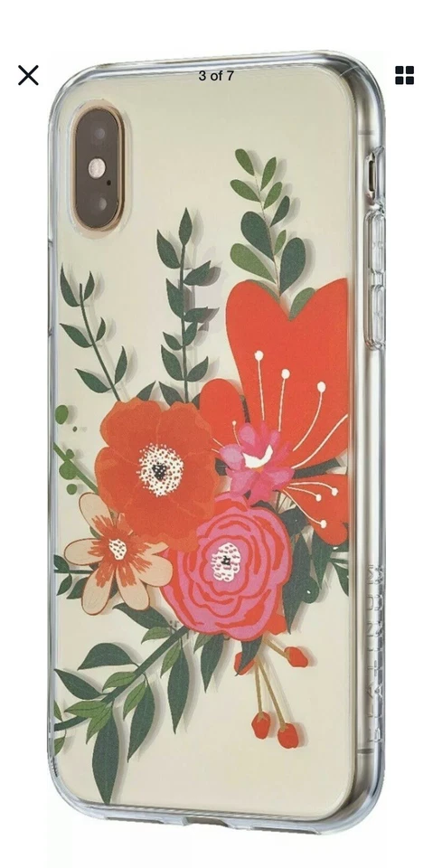 Capa rígida platina para smartphone Apple iPhone XS Max - Flora transparente - Imagem 1 de 3