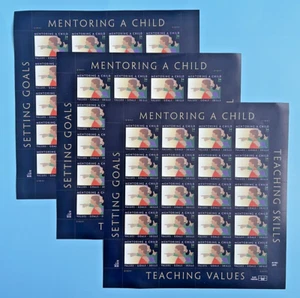 #3556 MENTORING A CHILD 34¢ - 3 SHEETS OF 20 = 60 STAMPS FV$20.40 - 2001 - Picture 1 of 2