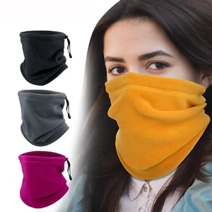 Winter Neck Warmer Gaiter Adjustable Windproof Fleece Face Mask for Men Women - Picture 1 of 26