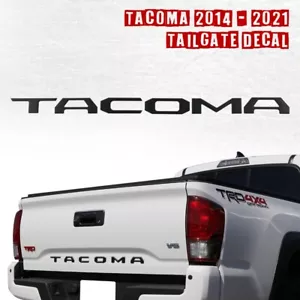 Letter For 2014-2023 Tacoma 3D Raised Plastic Tailgate Decal Matte Black Cool - Bild 1 von 7