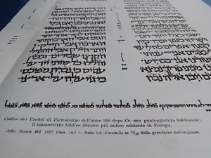 1800* CODICE DEI PROFETI 916 DOPO CRISTO, MANOSCRITTO BIBLICO PIÙ ANTICO, BIBBIA - Picture 1 of 5
