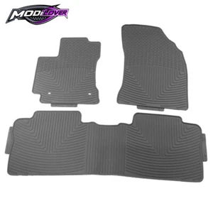 For 14-19 Toyota Corolla Latex Floor Mats Gray All Weather Car Carpets Liner - Picture 1 of 9