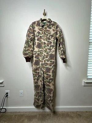 Vintage 1990s Ranger Camo Hunting Insulated Coveralls Men's Size Large - Image 1 of 4