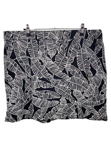 Women's Rafaella Black Palm Leaf Mini Stretch Button Details Skort sz XXL - Picture 1 of 7