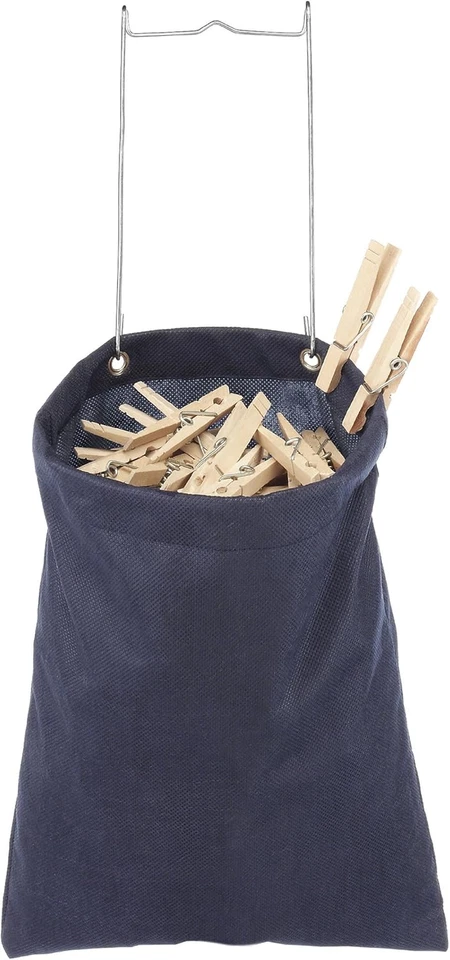 Whitmor Hanging Clothespin Bag Navy