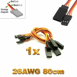 1x Stück JR Graupner Servokabel Servo Verlängerung 80cm 800mm 26AWG flach RC - Bild 1 von 12