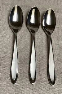"Oneida de terciopelo inoxidable brillante esmerilado detalles 3 cucharaditas 6 1/4""" - Imagen 1 de 3