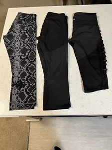Lululemon leggings bundle of three black size 8 - Picture 1 of 11