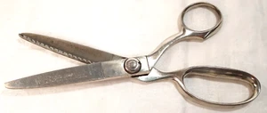 Wiss Pinking Shears Scissors Nickel Plated Steel Vintage Newark NJ USA 4" Blade - Picture 1 of 8