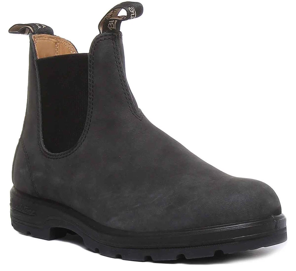 Blundstone 587 Classic Chelsea BOOTS Rustic Black Pull-on Adult Bl587 Size 9 UK