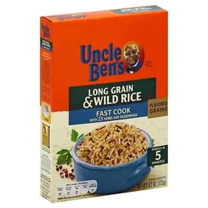 1 Box Uncle Ben’s Discontinued Logo Long Grain & Wild Rice Fast Cook Sealed - Picture 1 of 1
